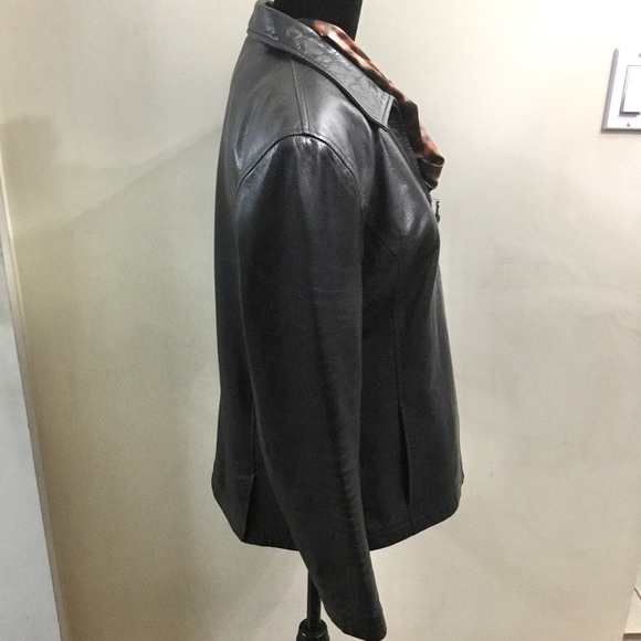 My Weekend Clothes black genuine leather jacket - Picture 3 of 15